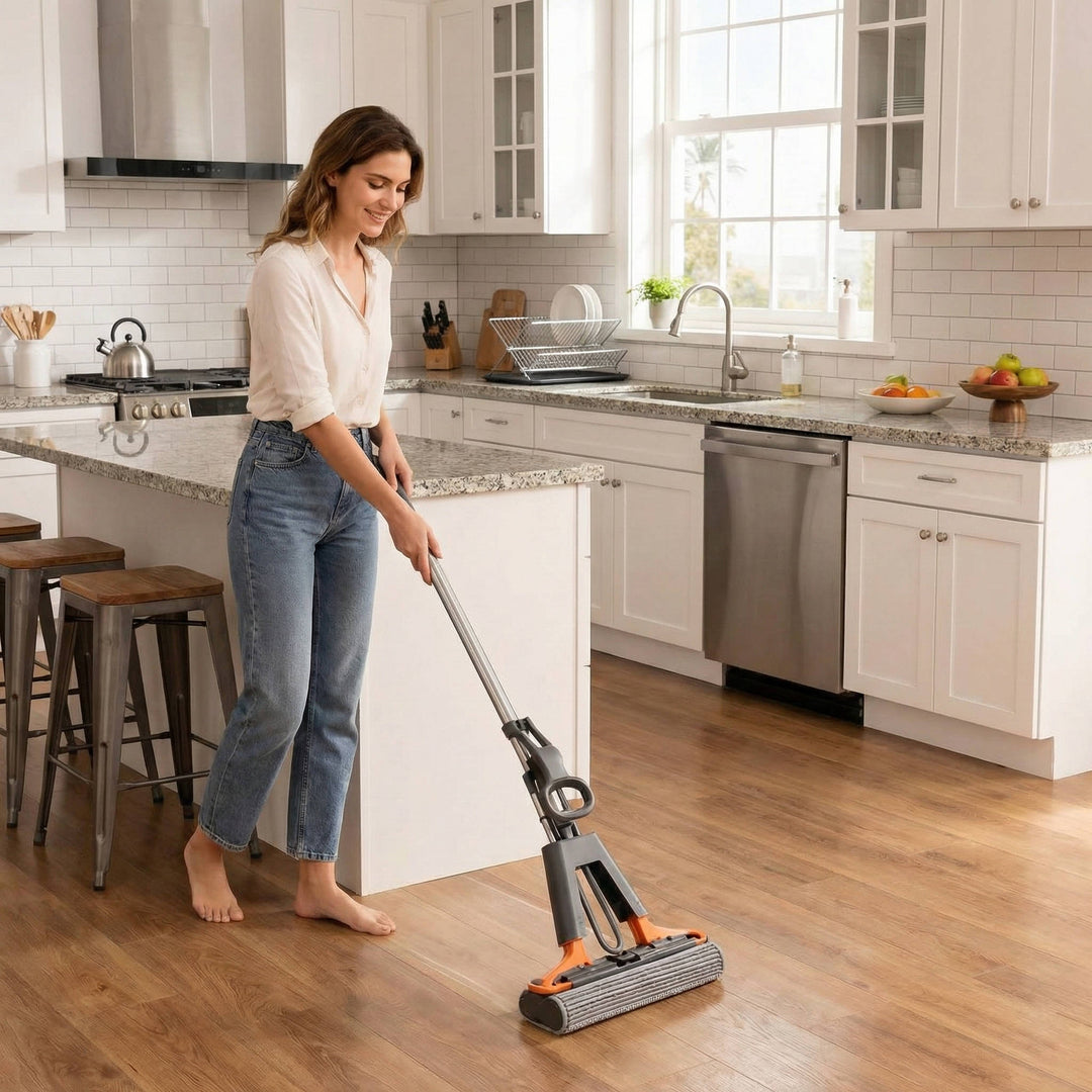Kitchen Sponge Mop with Absorbent Head - Lenila