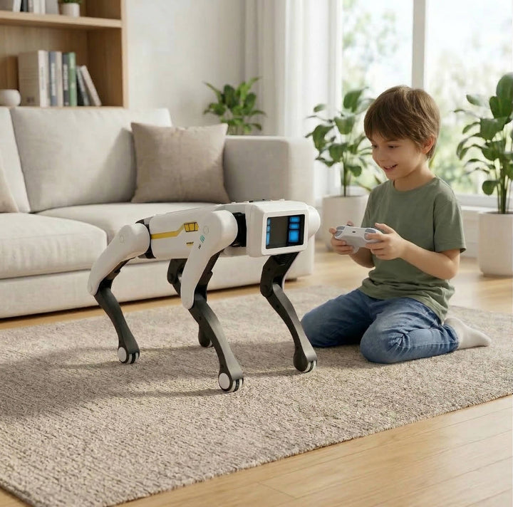 Kids Interactive Robot Dog Stem Toy Voice Control Durable Design