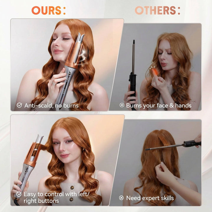 Automatic Curling Iron Ceramic Barrel Ergonomic Handle