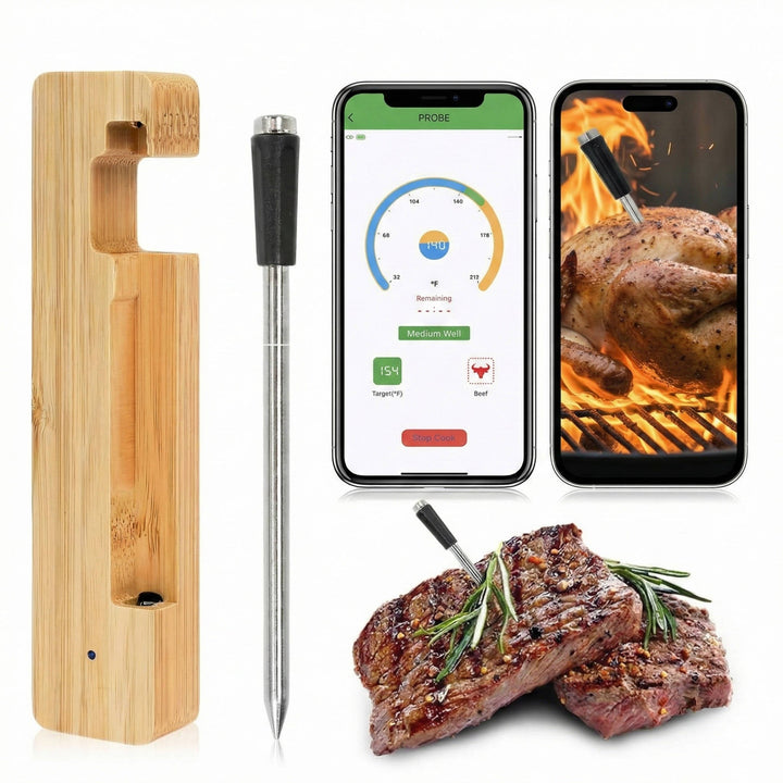 Wireless Bluetooth Meat Thermometer with App Control Waterproof Probe - Lenila