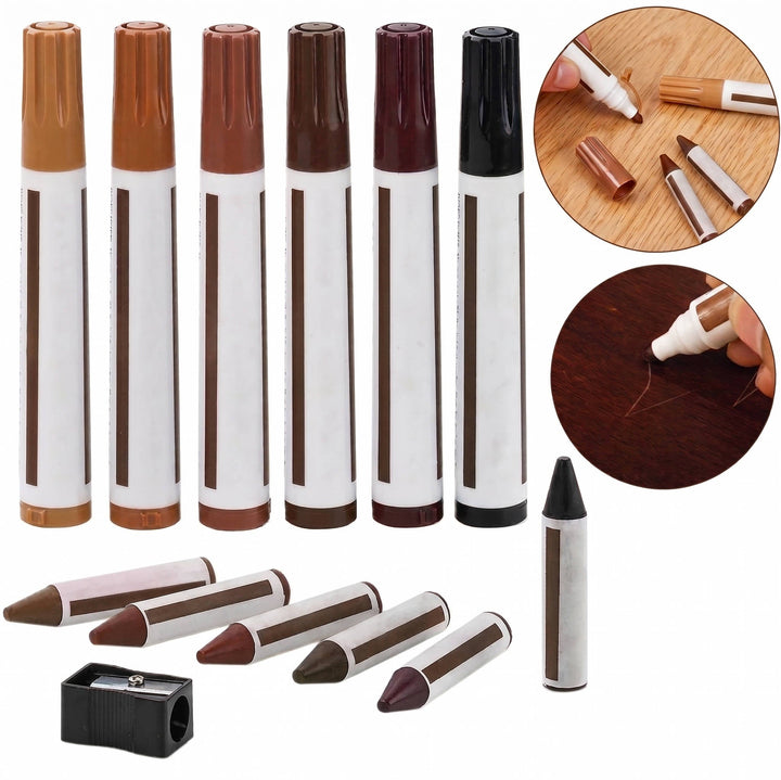 Furniture Repair Kit Wood Touch-Up Markers and Wax Sticks with - Lenila
