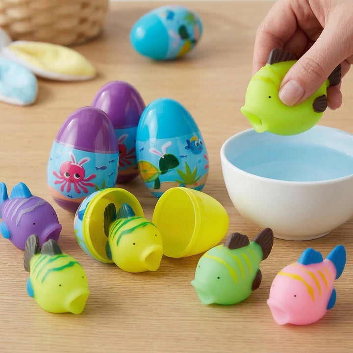 Kids Plastic Squirt Toy Easter Eggs Filled for Egg Hunt