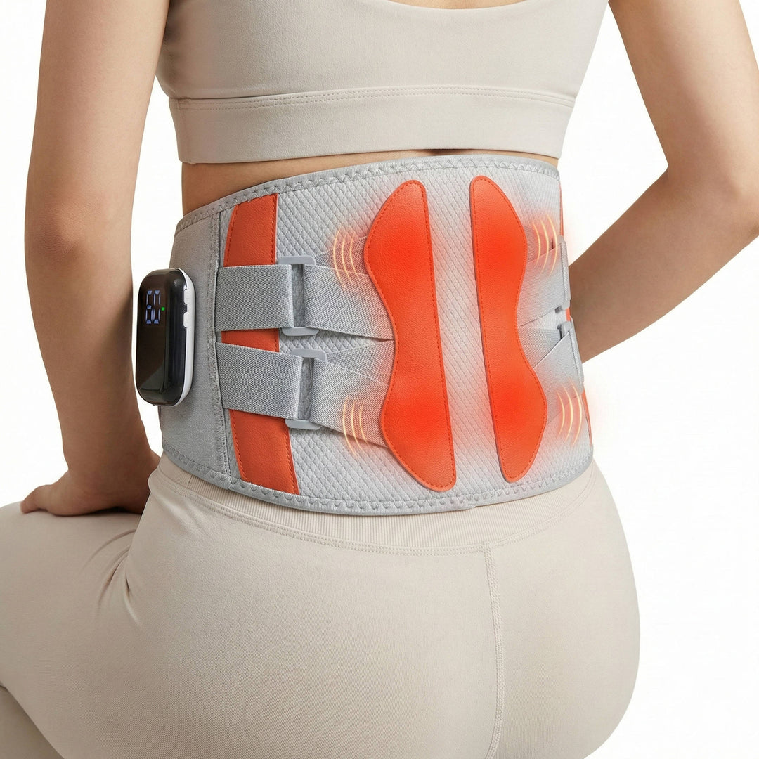 Unisex Lumbar Support Belt with Heat and Massage Features - Lenila