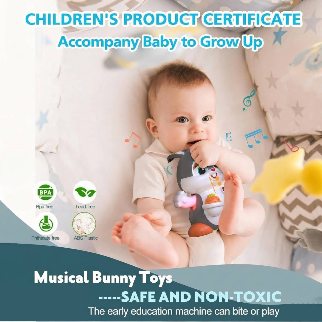 Baby Musical Bunny Toy Soft Plush Crawling Toy