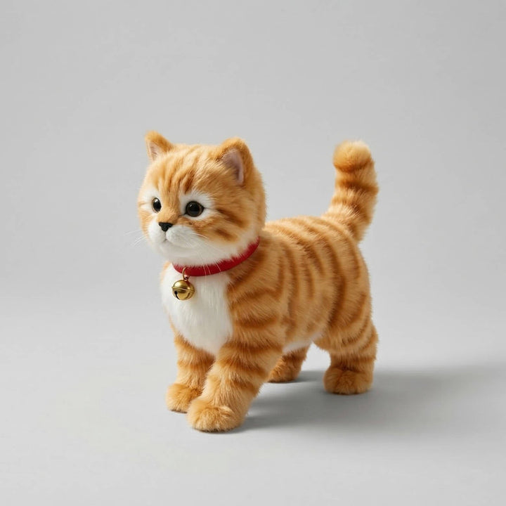 Interactive Robot Kitten Toy Walking Meowing Realistic Design