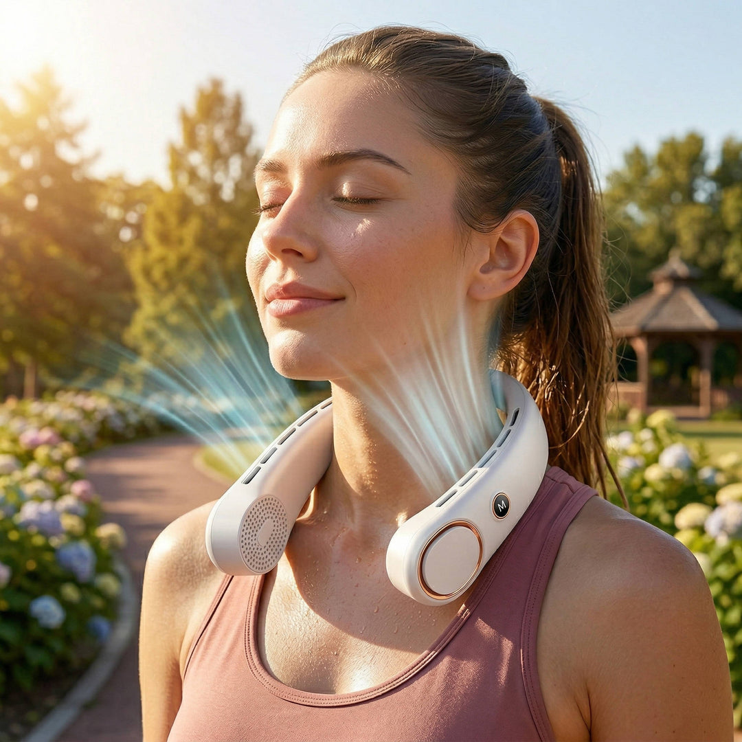 Portable Hands- Bladeless Neck Fan Wearable Design