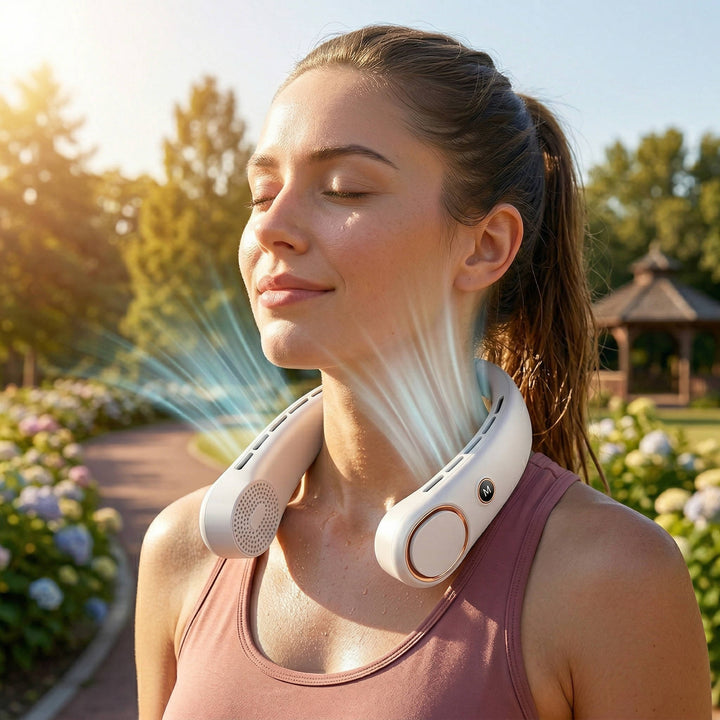 Portable Hands- Bladeless Neck Fan Wearable Design