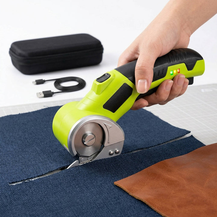 Cordless Electric Scissors Rechargeable Portable Fabric Cutter - Lenila