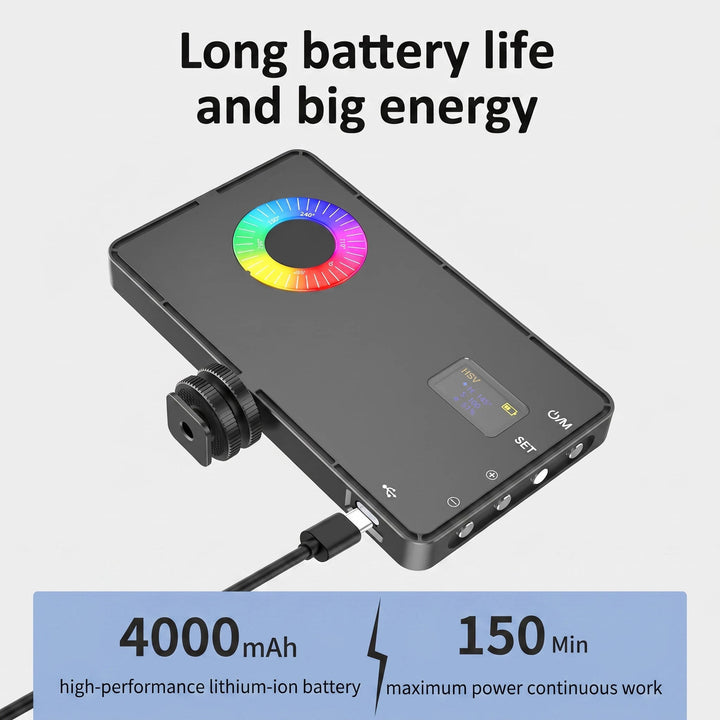 Portable USB Rechargeable RGB Camera with Color Changing Modes for