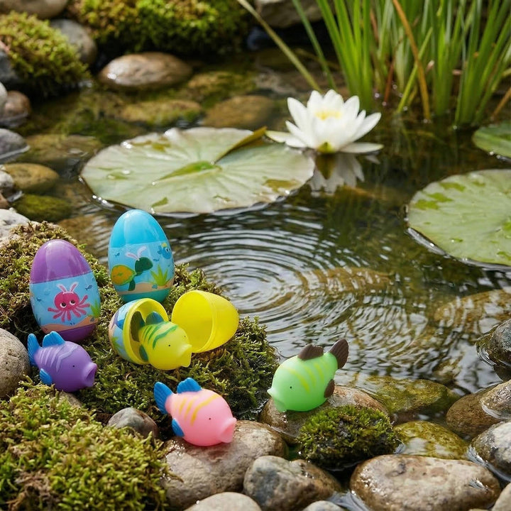 Kids Plastic Squirt Toy Easter Eggs Filled for Egg Hunt