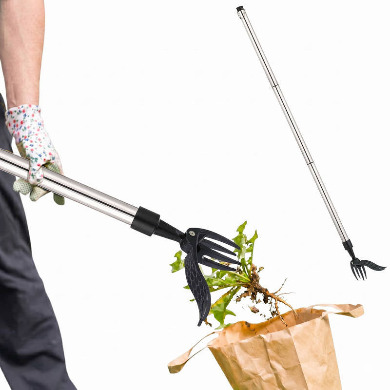 Garden Weed Puller Tool with Handle Root Remover Easy Use - Lenila