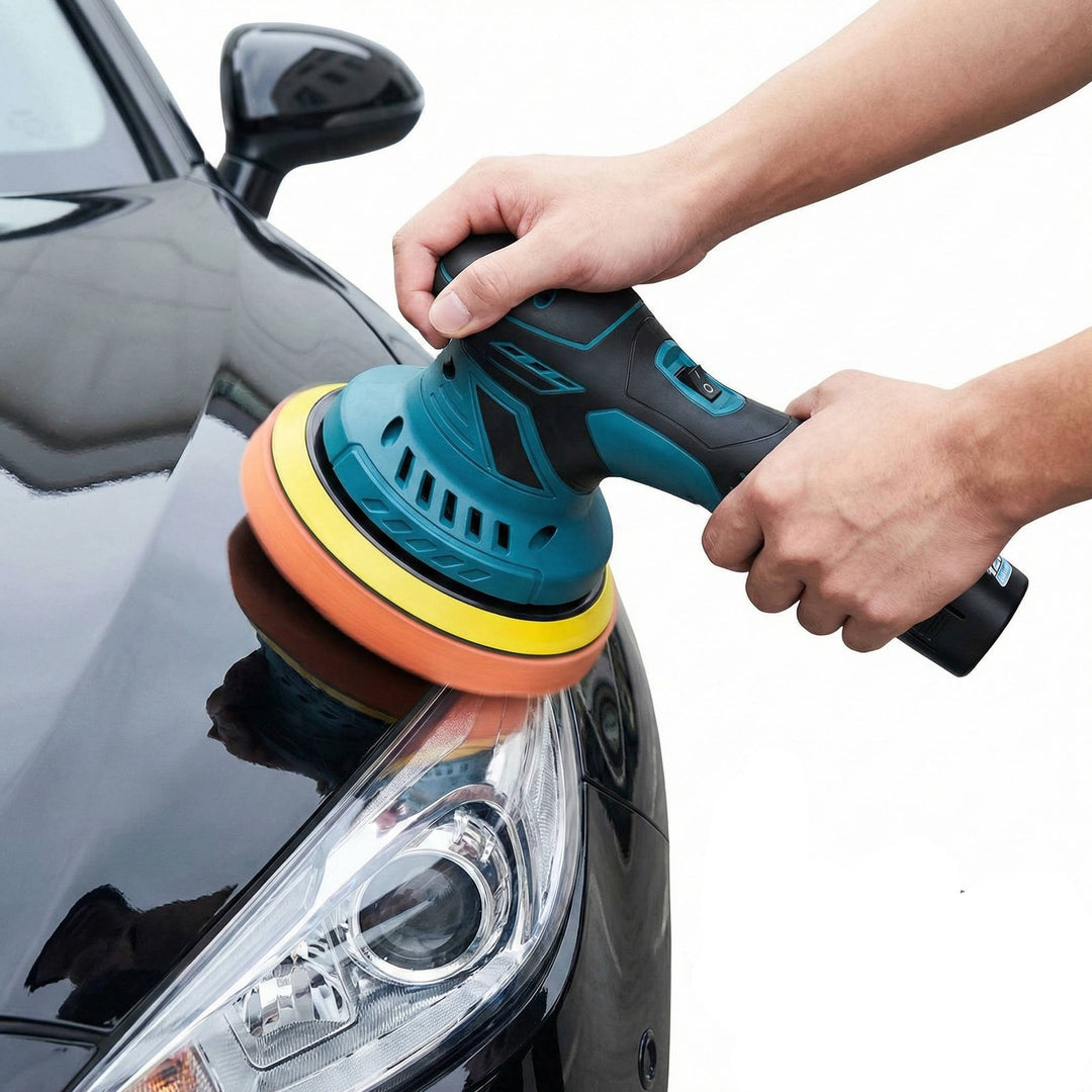 Portable Cordless Car Polisher Kit Variable Speed Dual Action - Lenila