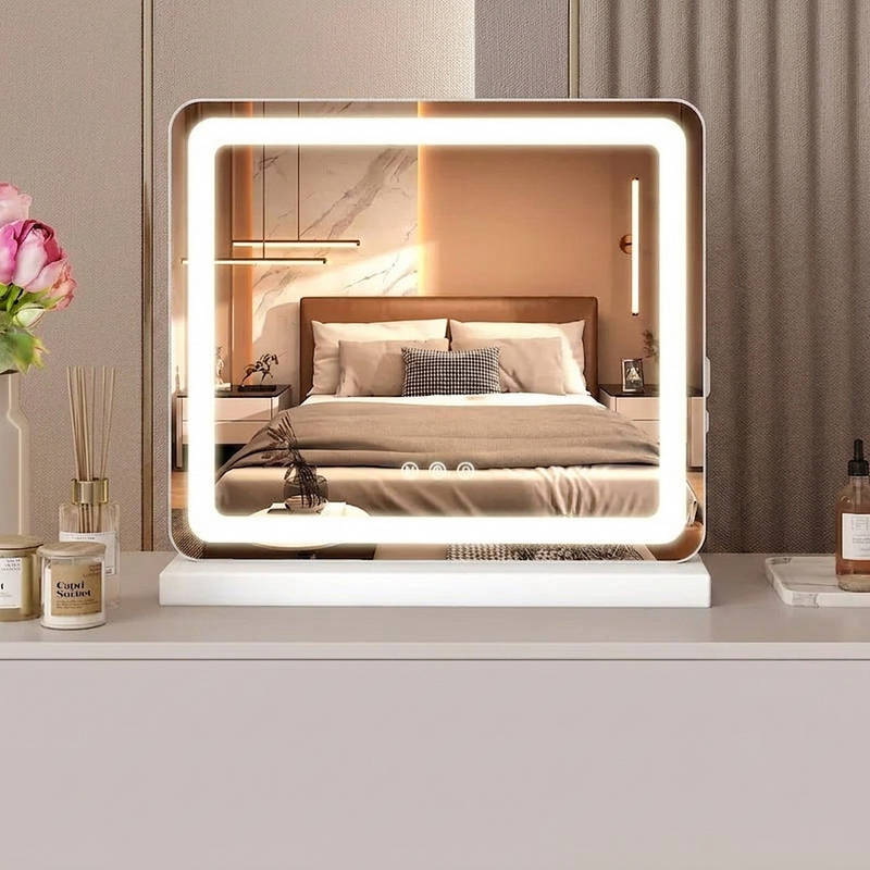 LED Vanity Mirror with Lights Dimmable Touch Screen Makeup Mirror - Lenila