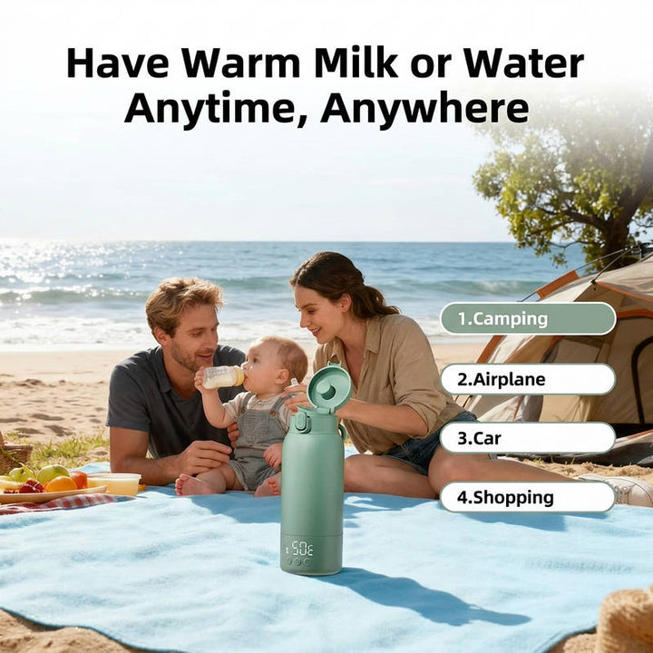 Portable Baby Bottle Warmer Stainless Steel Rechargeable Fast Heating