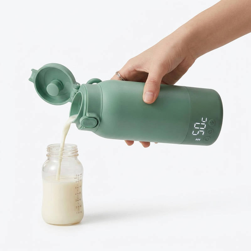 Portable Baby Bottle Warmer Stainless Steel Rechargeable Fast Heating - Lenila