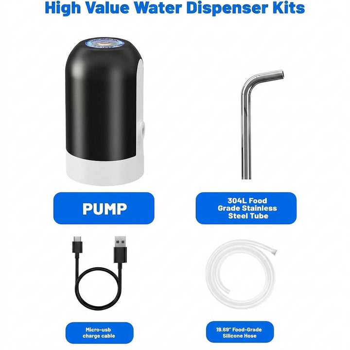 Electric Water Dispenser USB Rechargeable Portable Gallon Jug Pump