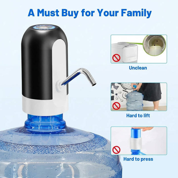 Electric Water Dispenser USB Rechargeable Portable Gallon Jug Pump