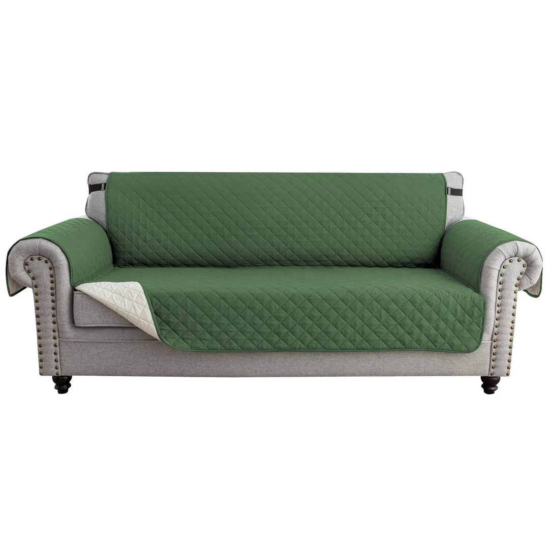 Reversible Sofa Cover Water Resistant Elastic Straps Pet Protector