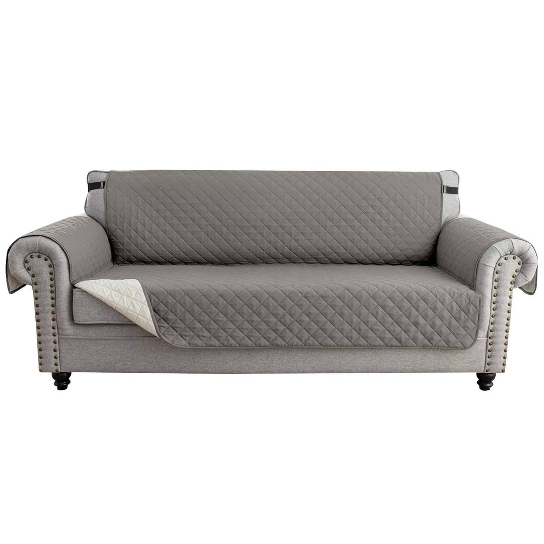 Reversible Sofa Cover Water Resistant Elastic Straps Pet Protector