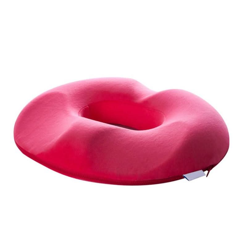 Donut Cushion with Memory Foam Core Non-Slip Bottom Machine Washable