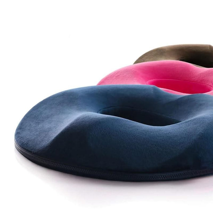 Donut Cushion with Memory Foam Core Non-Slip Bottom Machine Washable - Lenila