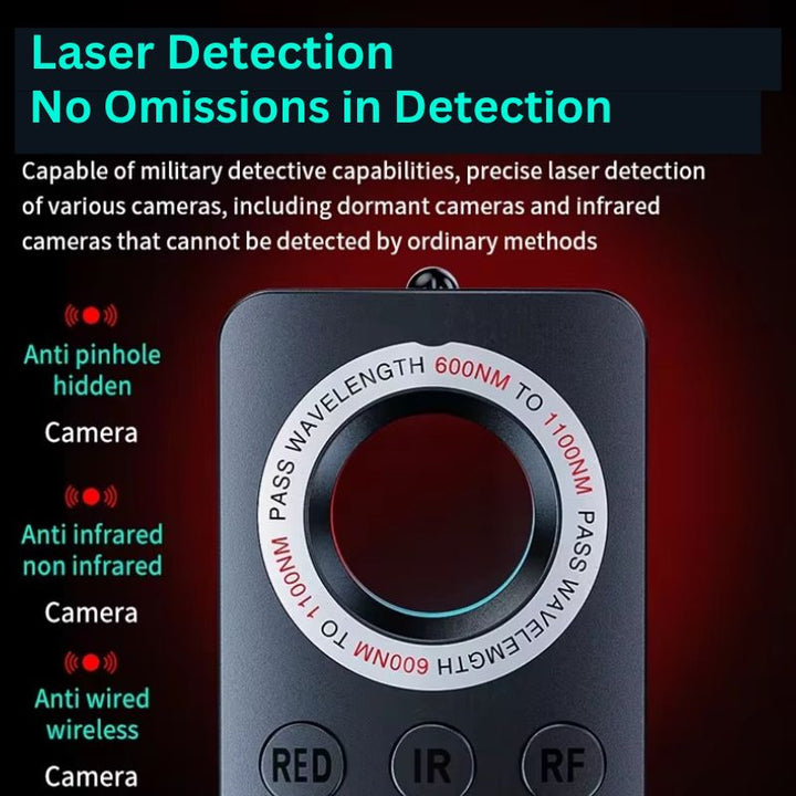 Hidden Camera Detector with Multiple Detection Modes