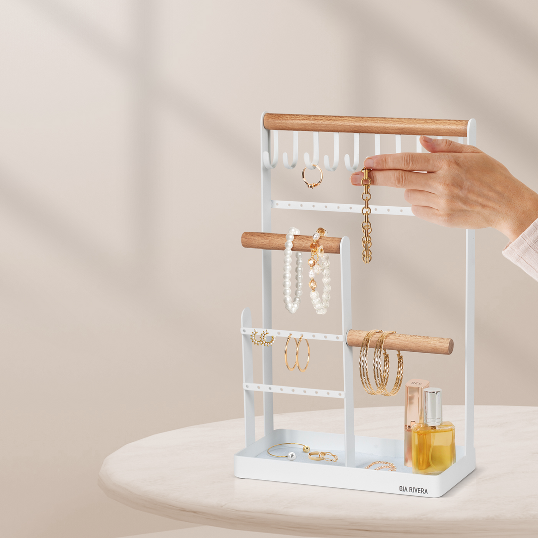 Jewelry Stand Holder Metal with Hooks - Lenila