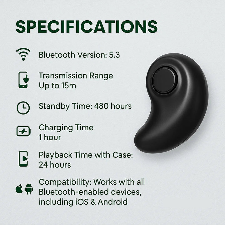 Wireless Sleep Earbuds Dual Noise Reduction Long Battery Life