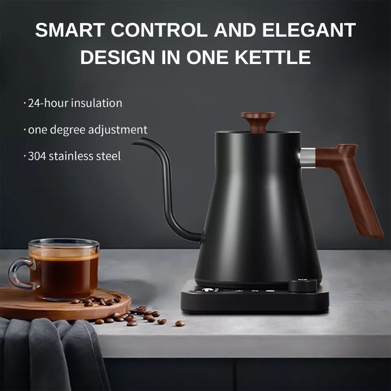 Electric Gooseneck Kettle with Temperature Control Smart Design
