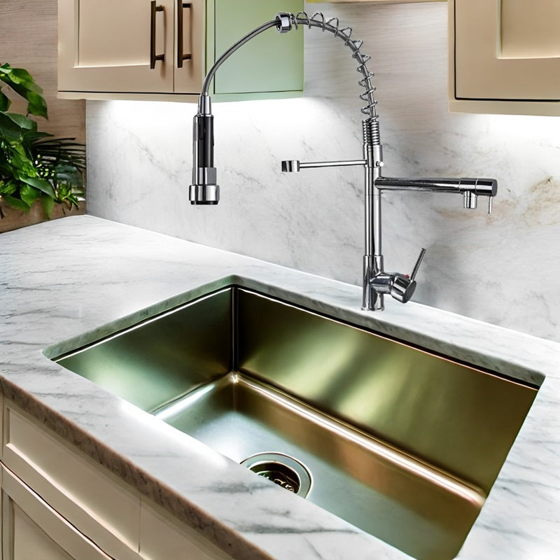 Pull-Out Kitchen Faucet Rotating Spout Dual Mode Sprayer - Lenila