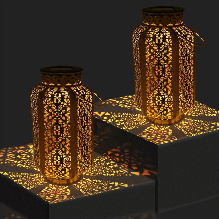 Solar-Powered LED Hanging Lantern Retro Style
