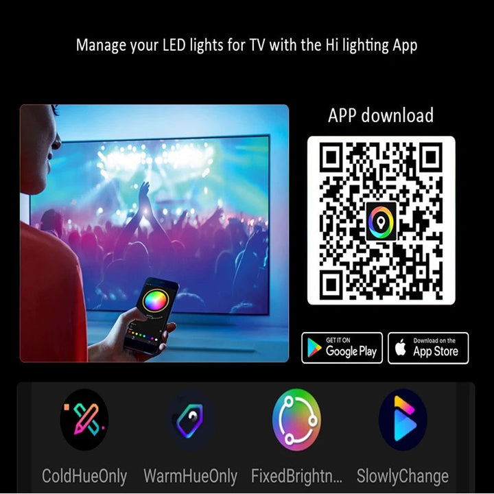 Smart LED TV Strips with Hdmi Sync Box