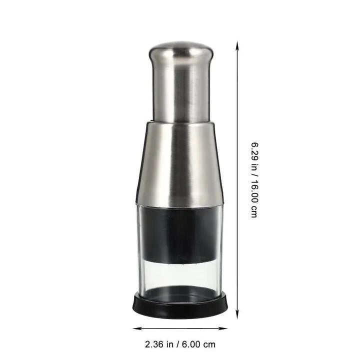 Stainless Steel Manual Food Chopper Enclosed Blade Design