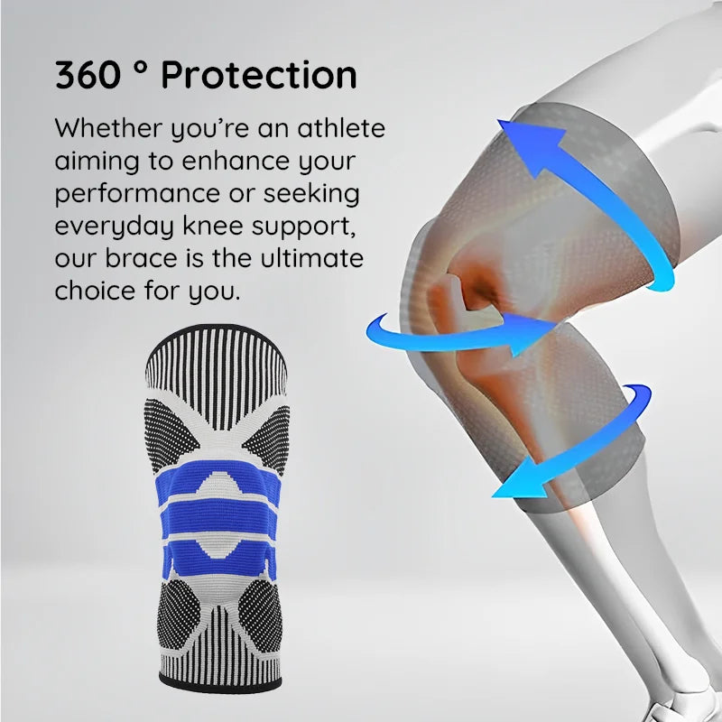 Knee Support Brace Silicone Patella Pad Adjustable Straps