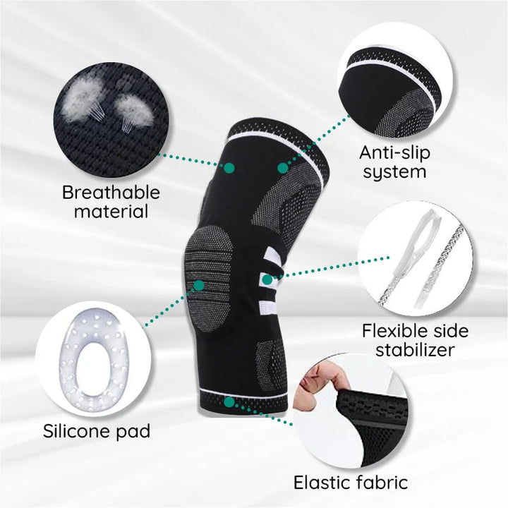 Knee Support Brace Silicone Patella Pad Adjustable Straps
