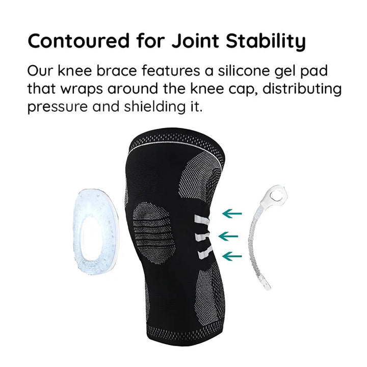 Knee Support Brace Silicone Patella Pad Adjustable Straps
