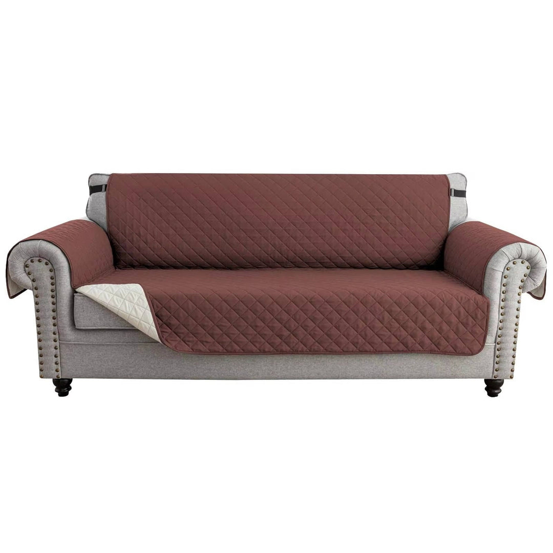 Reversible Sofa Cover Water Resistant Elastic Straps Pet Protector