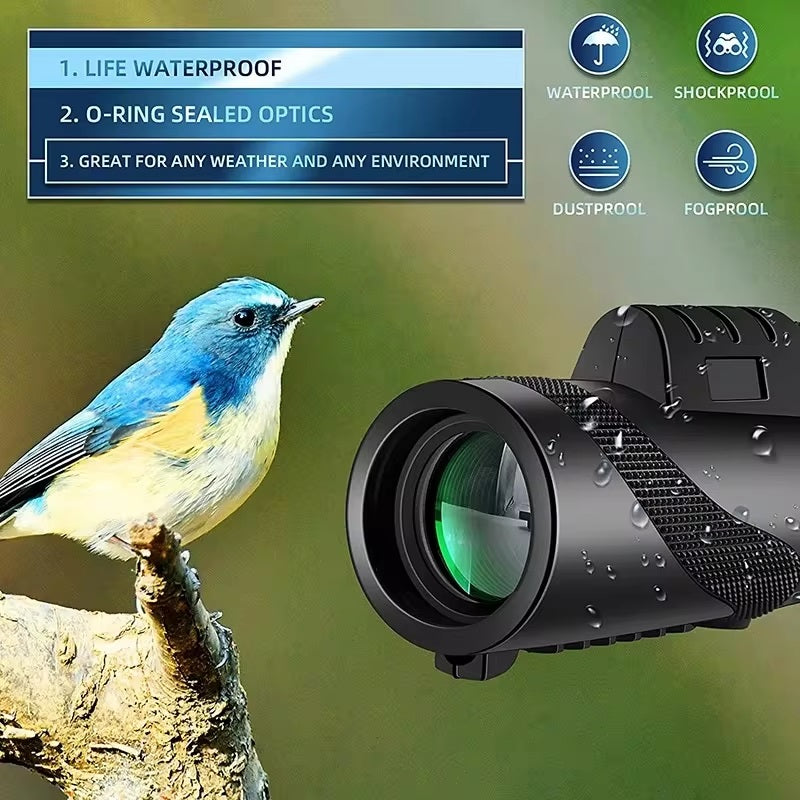 Portable HD Monocular Telescope Compact Lightweight Design
