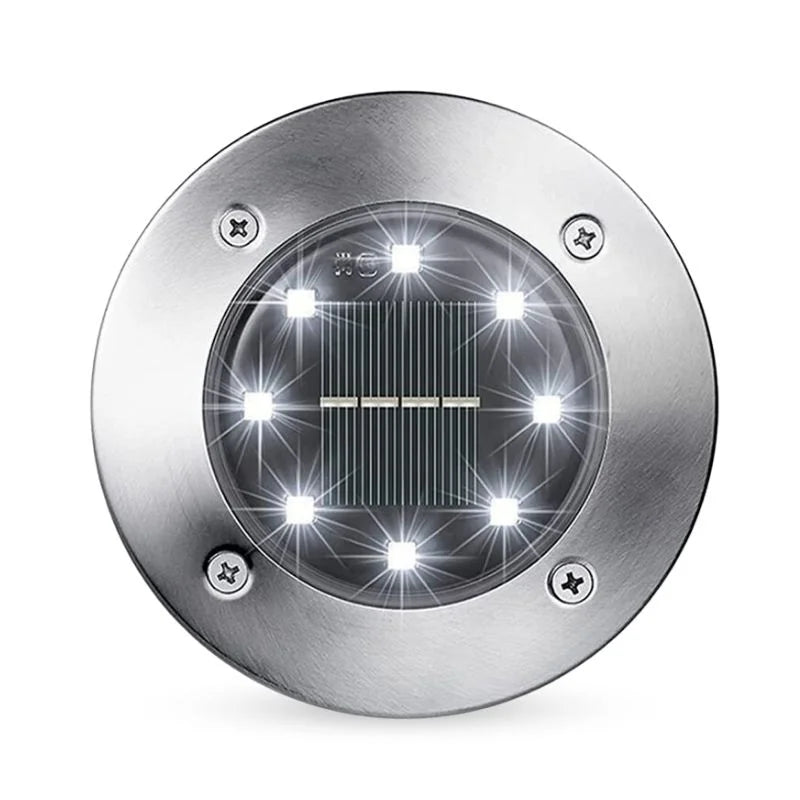 Outdoor Solar Path Lights Warm LED Rechargeable Battery Stake Mount