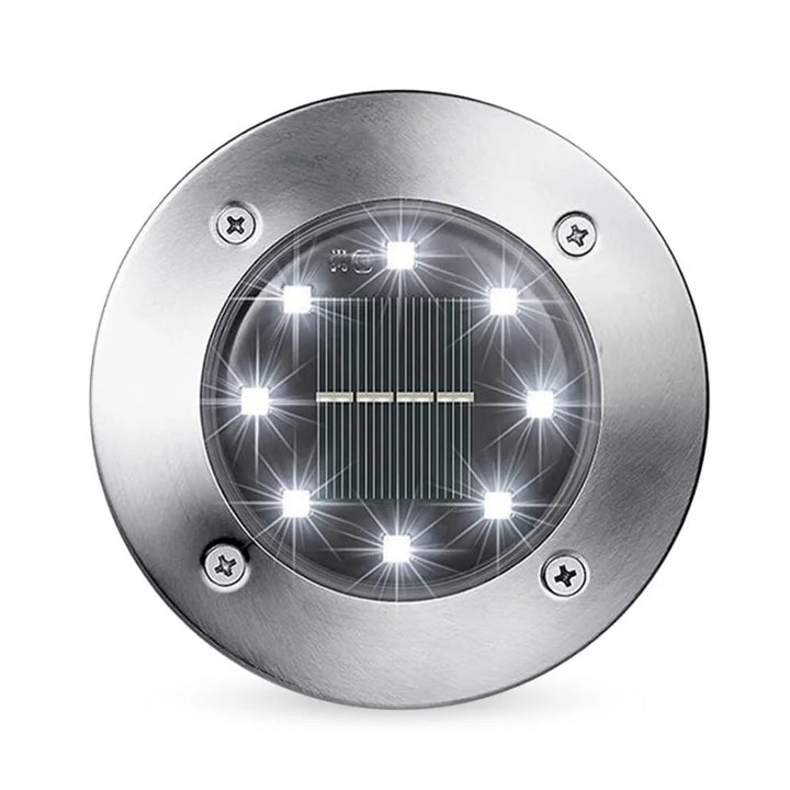 Outdoor Solar Path Lights Warm LED Rechargeable Battery Stake Mount