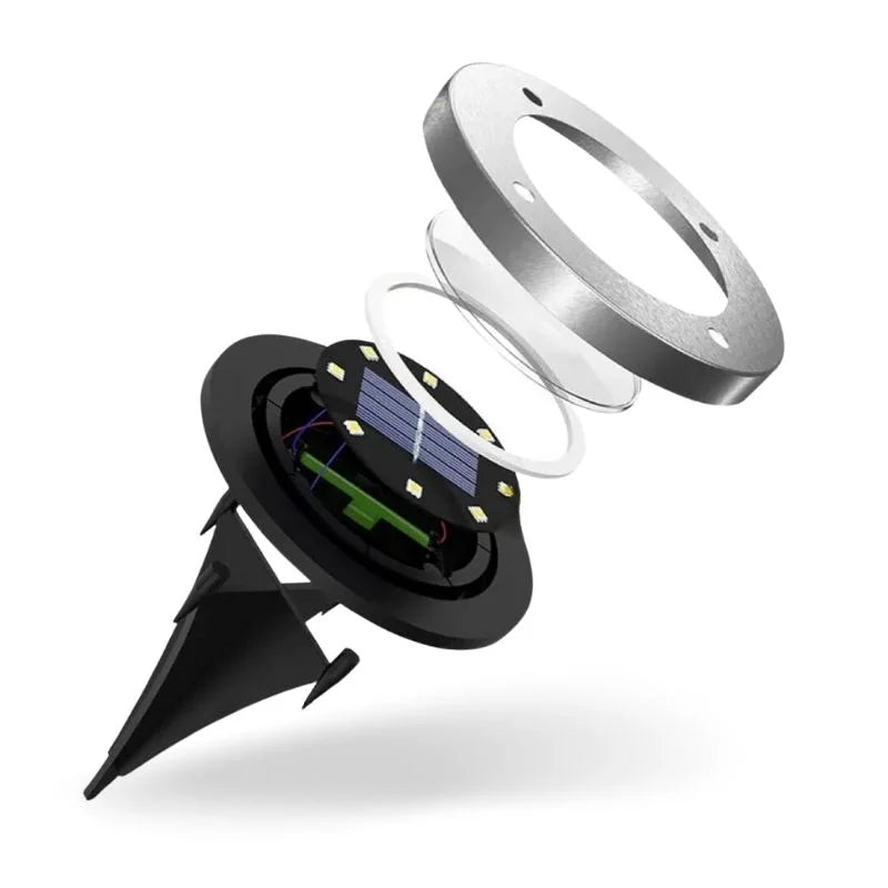 Outdoor Solar Path Lights Warm LED Rechargeable Battery Stake Mount