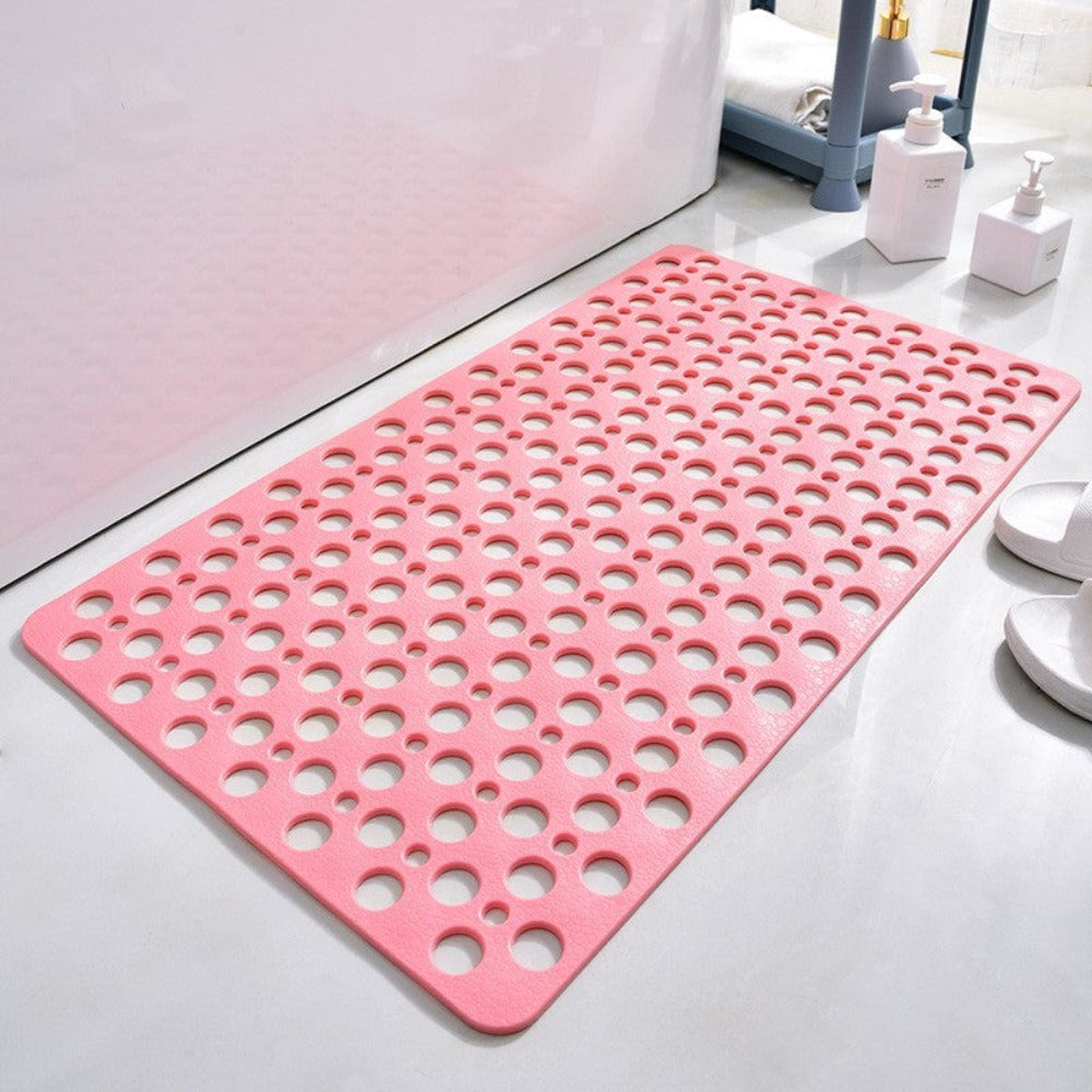 Non-Slip Shower Mat with Suction Cups and Drainage Holes 16x28 Inch