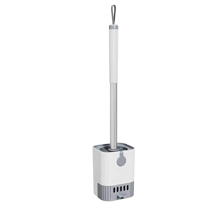 Flexible Toilet Brush Extended Handle Wall Mounted Holder