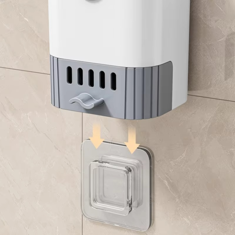 Flexible Toilet Brush Extended Handle Wall Mounted Holder