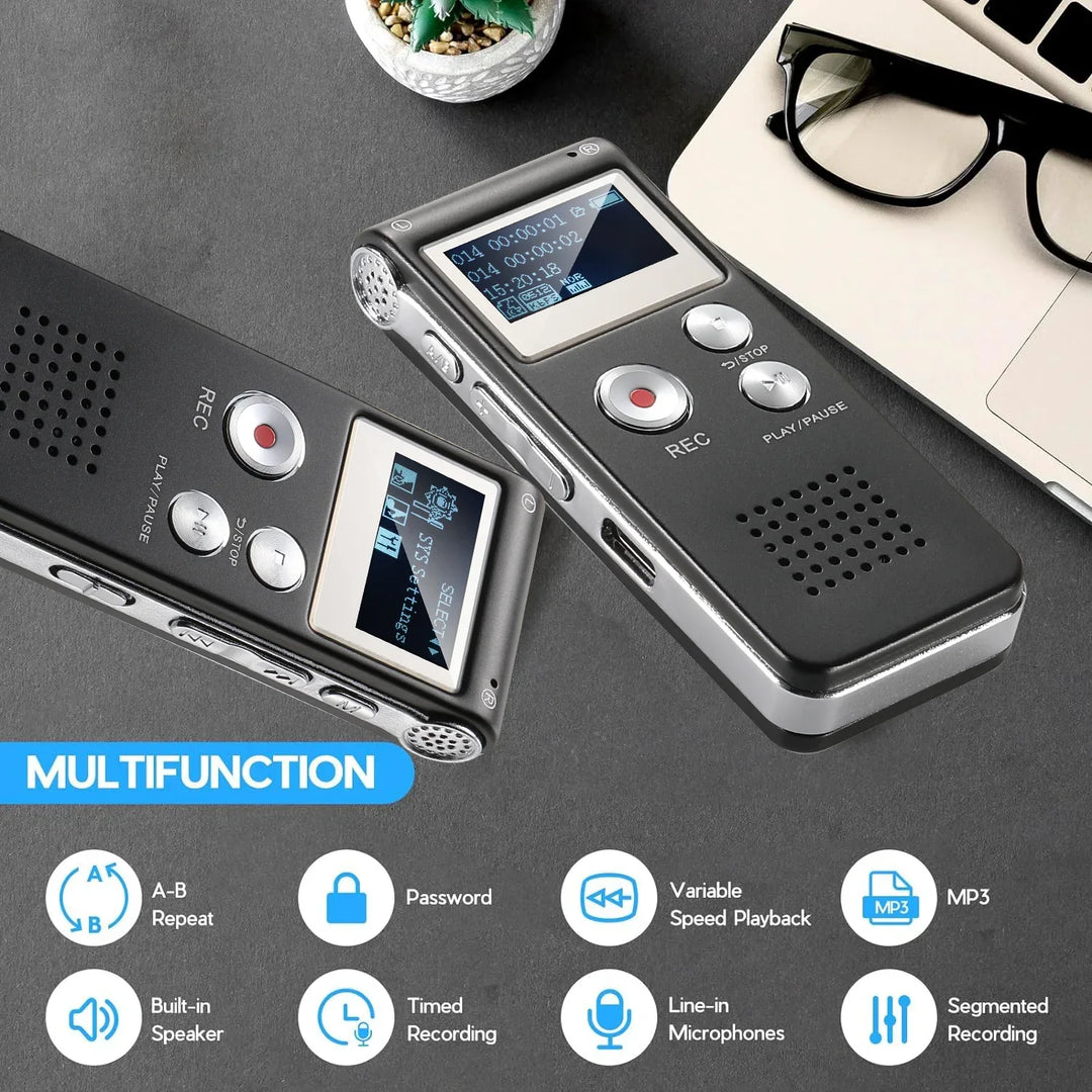 Digital Voice Recorder with Voice Activation Portable Pocket Size
