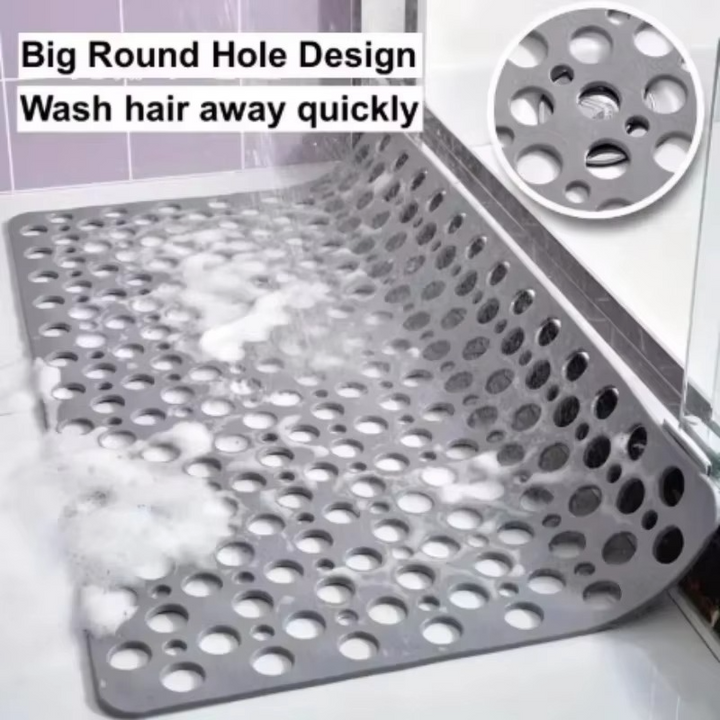 Textured Shower Mat Suction Cup Base With Drainage Holes