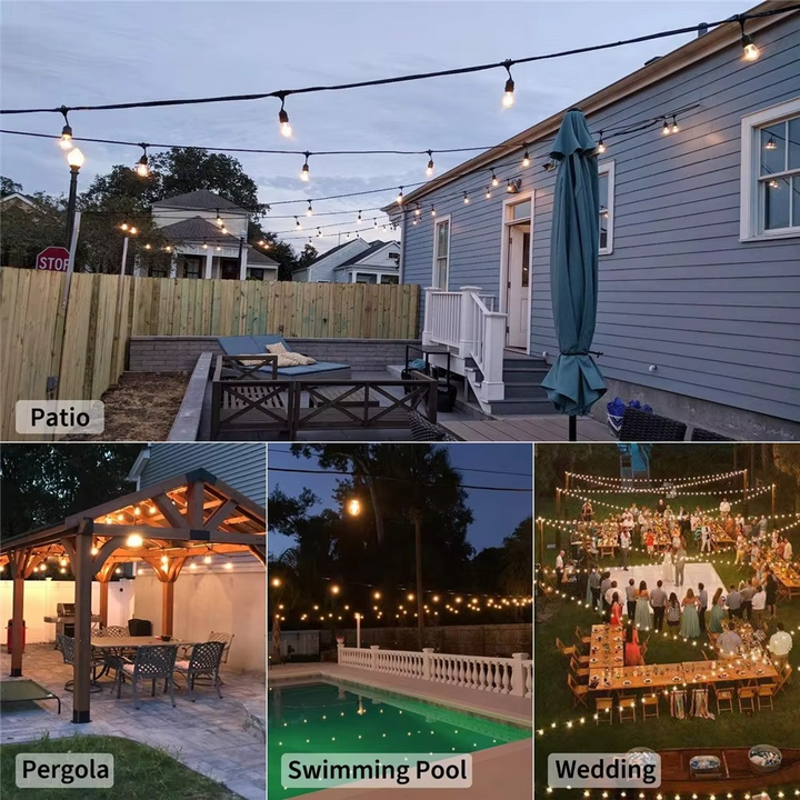 Outdoor Edison String Lights Weatherproof 20ft