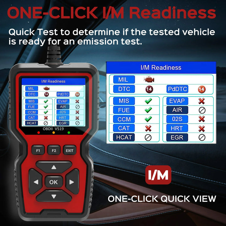 Diagnostic Code Reader with Live Data and Freeze Frame for Vehicles