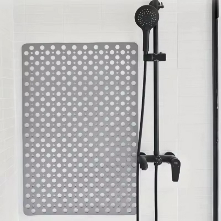 Textured Shower Mat Suction Cup Base With Drainage Holes
