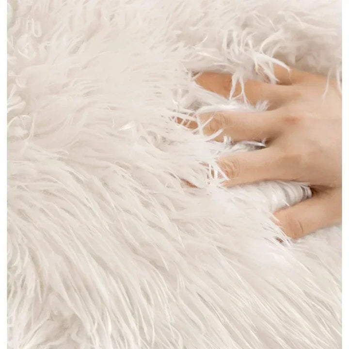 Stretchable Sofa Cover Faux Lambswool Machine Washable Pet Protection